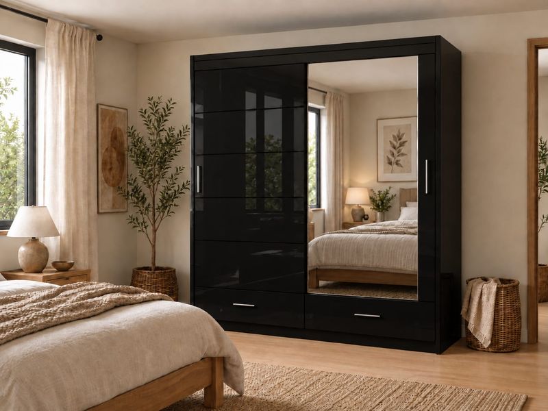 Florence High Gloss Wardrobe