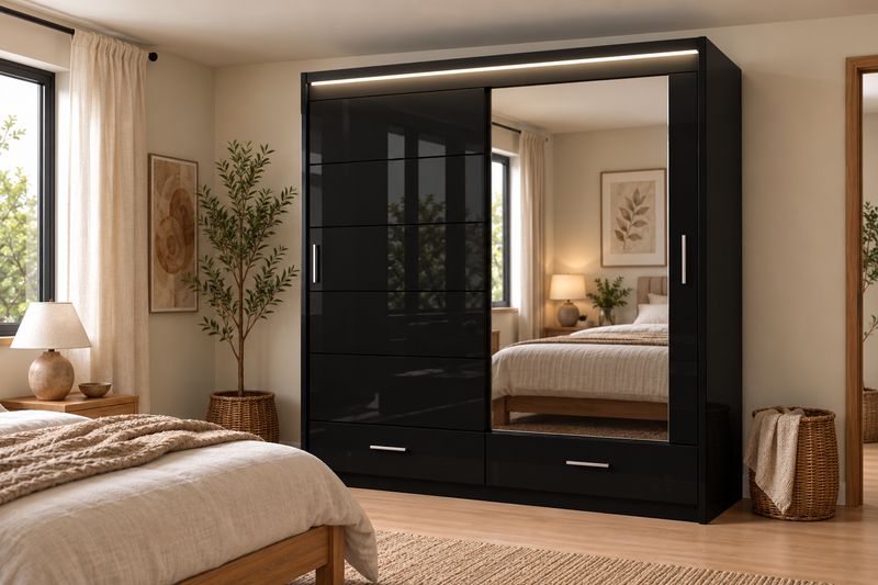 Florence High Gloss Wardrobe