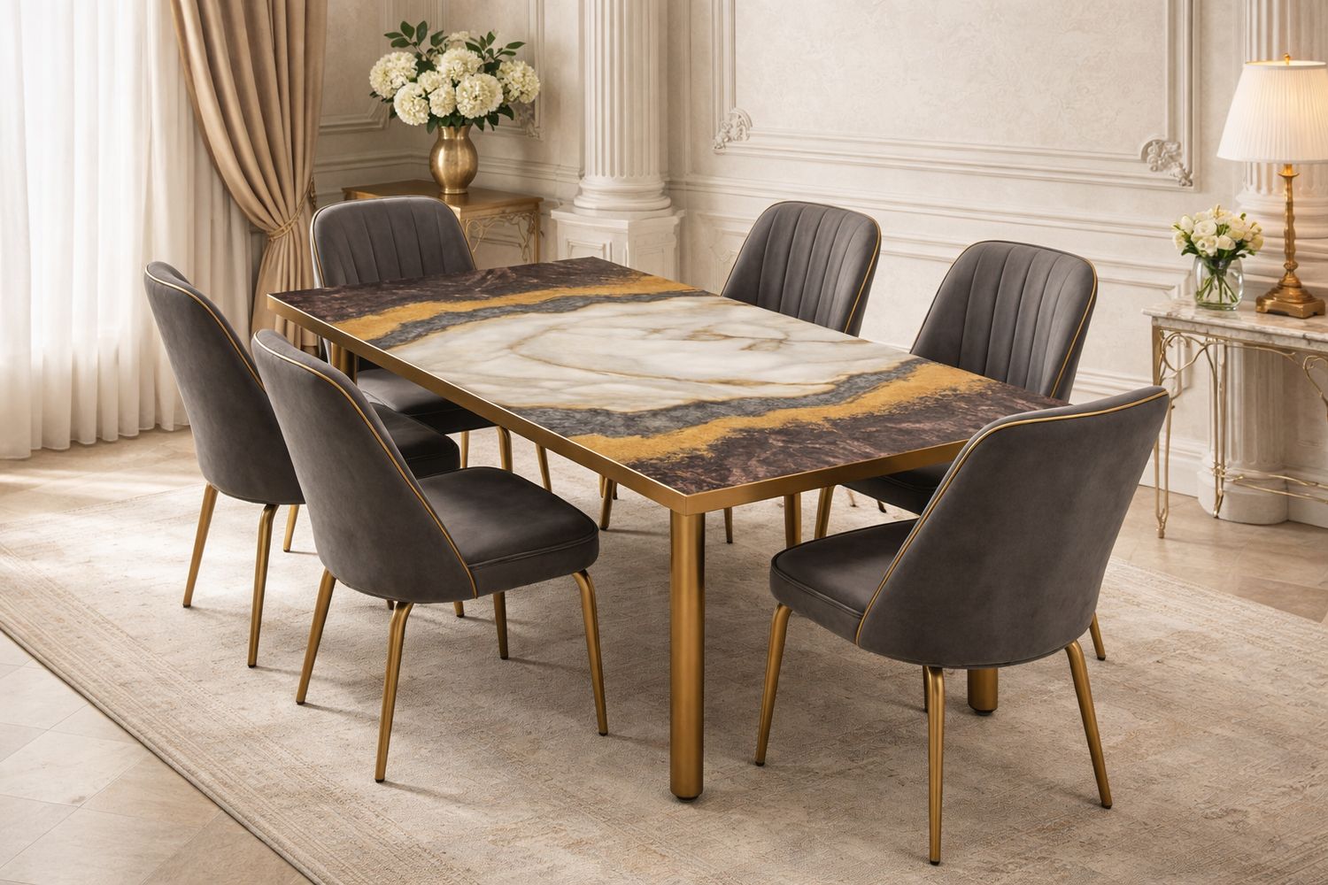 Madison Dining Table – Grey