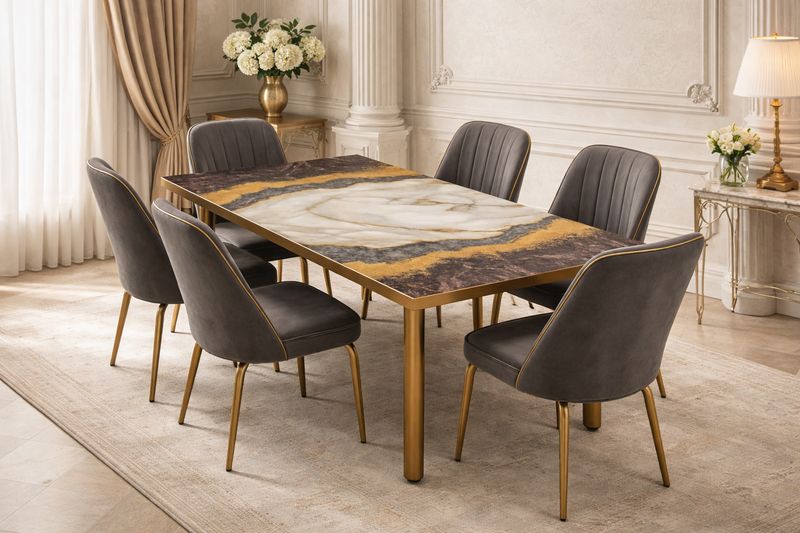Madison Dining Table – Grey
