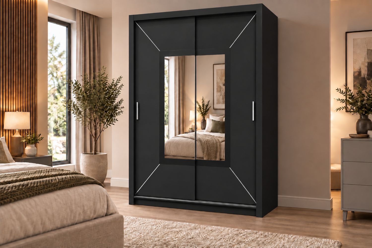 Sliding Door Mirror Wardrobe - Venice