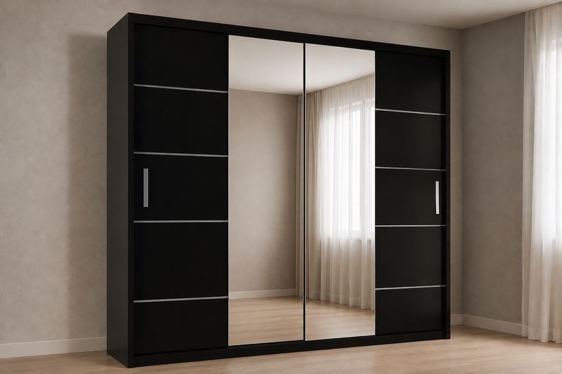 Sliding Mirror Door Wardrobe - Lisbon