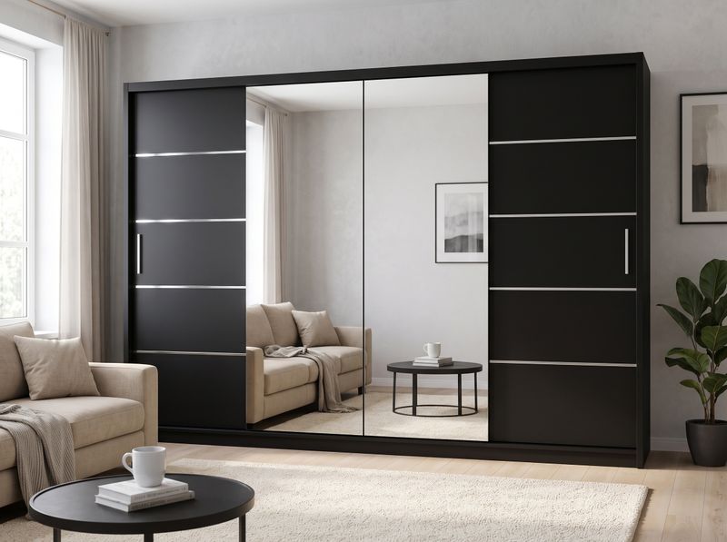 Sliding Mirror Door Wardrobe - Lisbon