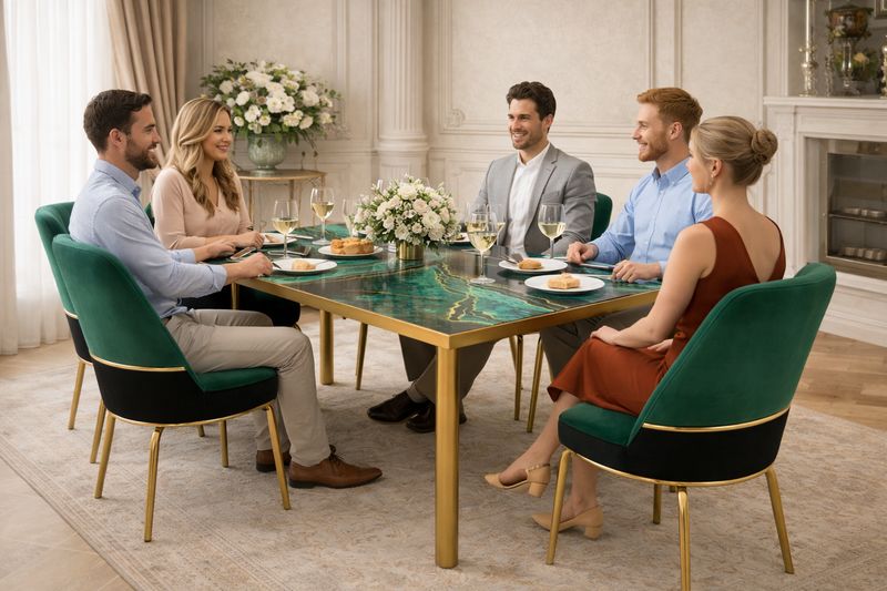 Madison Dining Table – Green