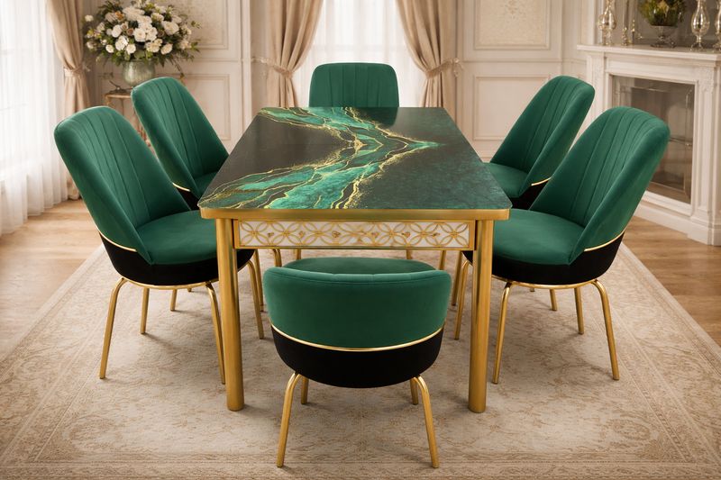 Madison Dining Table – Green