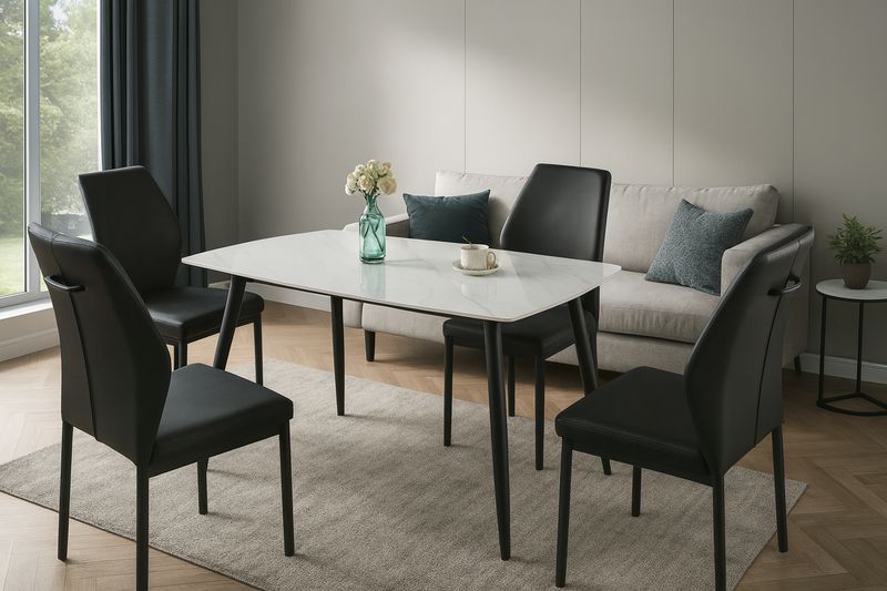 Chanella Dinning Set + 4 Chairs