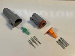 Deutsch DT 3-Way Connector Kit with Solid Contacts