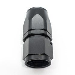 Straight Full Flow Taper Series Hose End (Black)