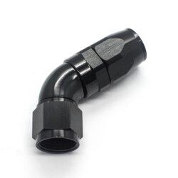 45º Degree Full Flow Taper Series Hose End (Black)