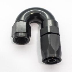 180º Degree Full Flow Taper Series Hose End (Black)