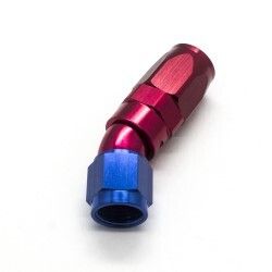 45º Degree Full Flow Taper Series Hose End (Blue/Red)