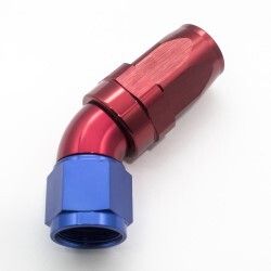 30º Degree Full Flow Taper Series Hose End (Blue/Red)