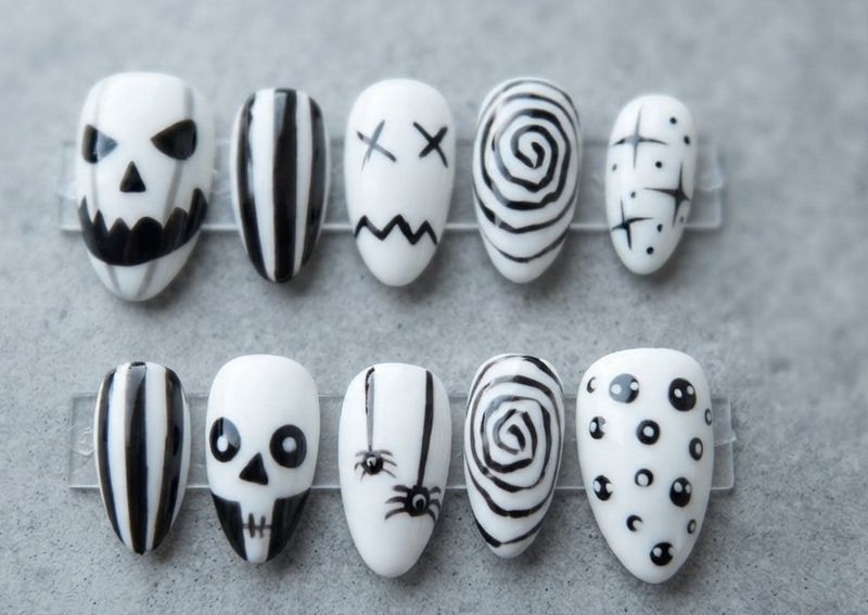 Spooky White & Black