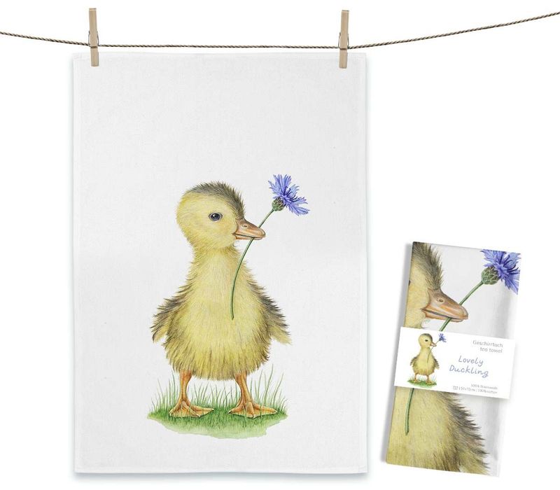 Geschirrtuch Lovely Duckling von Maluu Geschirrtuch Lovely Duckling von Maluu
