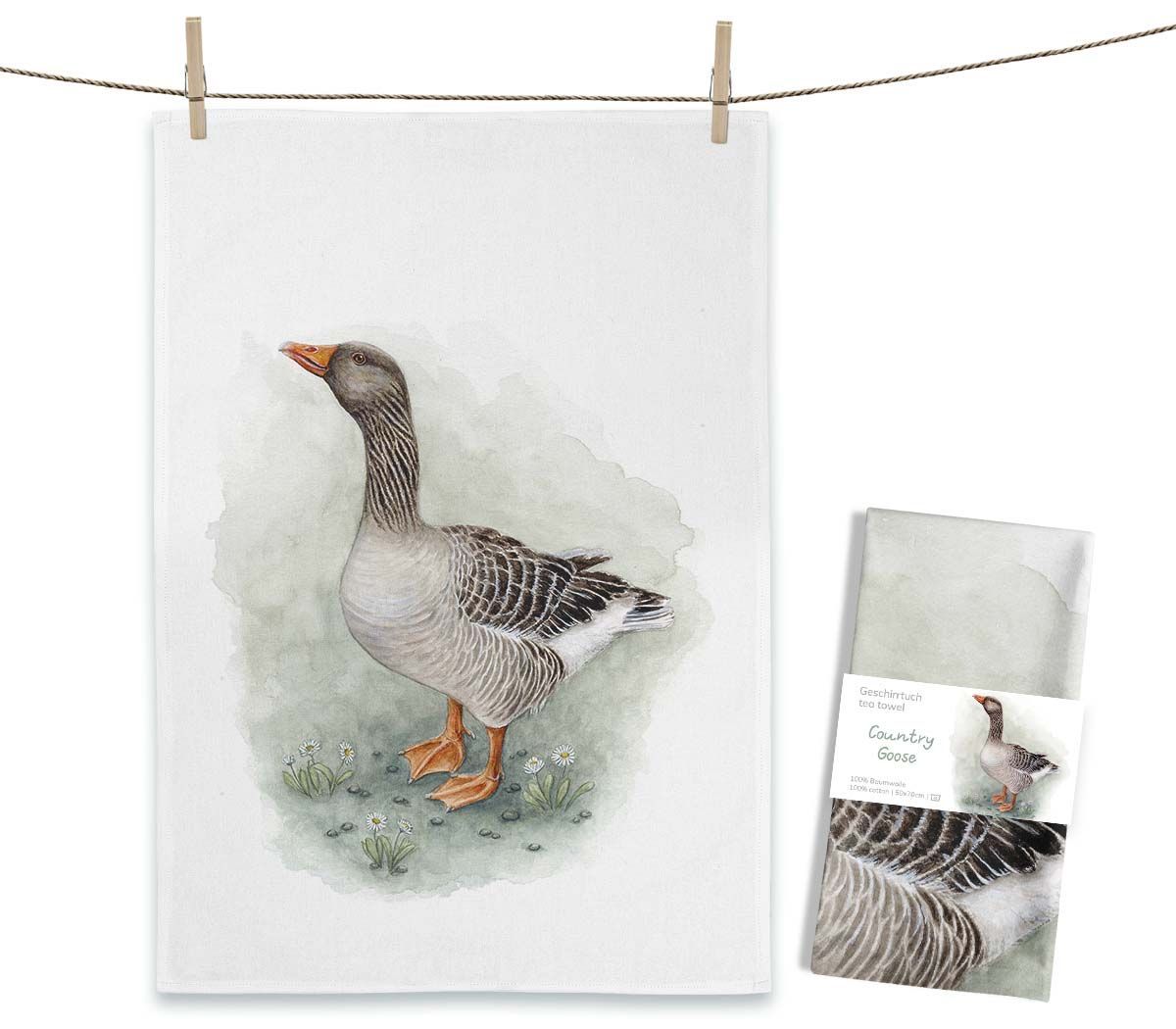 Geschirrtuch Geschirrtuch "Country Goose" von Maluu
