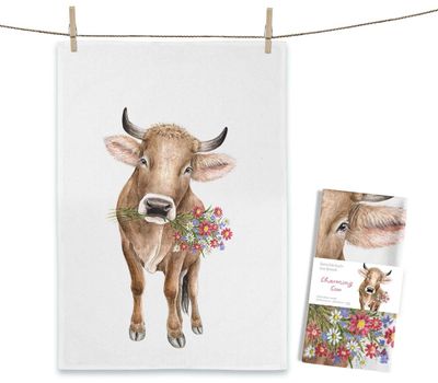 Geschirrtuch Geschirrtuch "Charming Cow" von Maluu