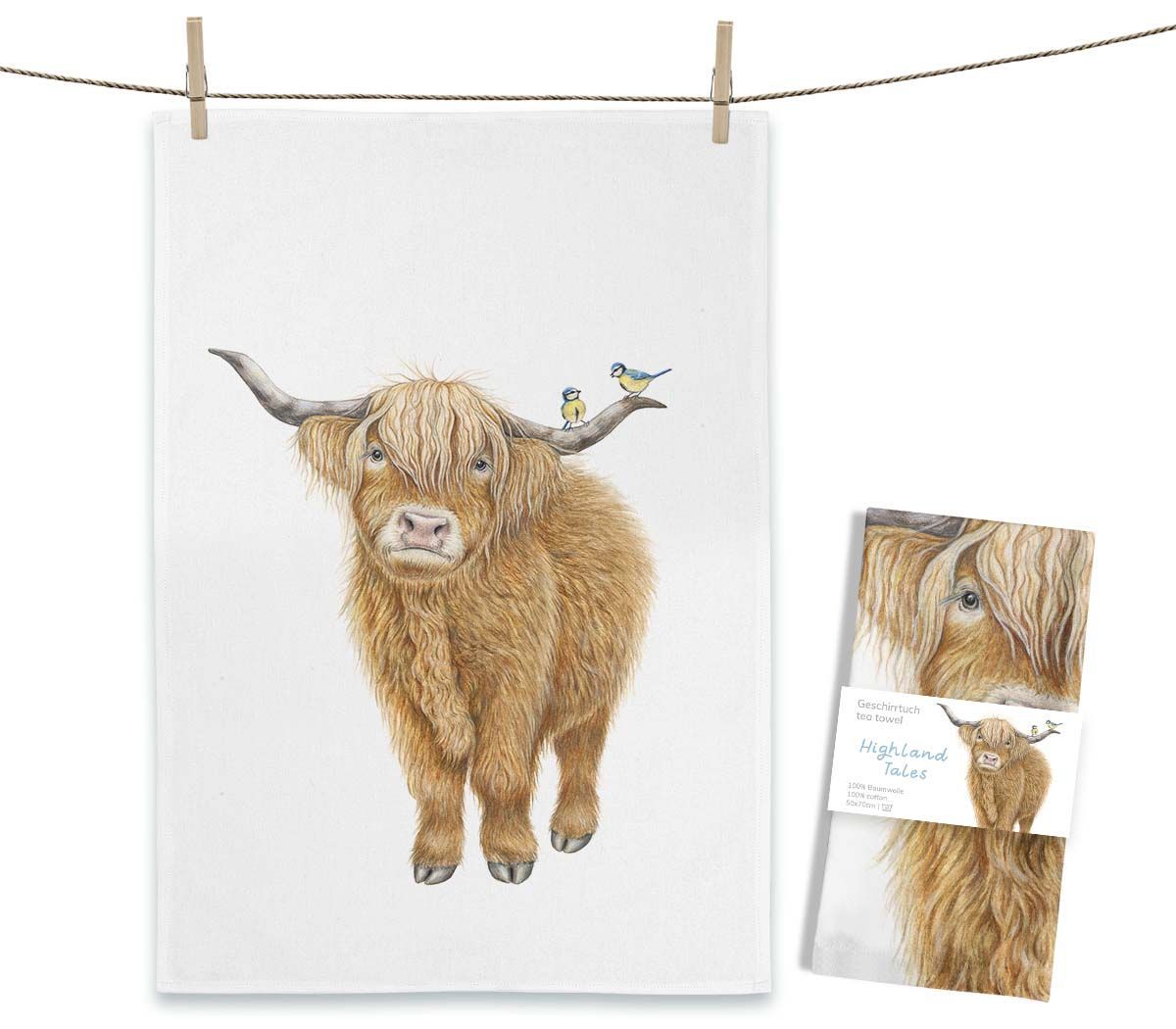 Geschirrtuch "Highland Tales" von Maluu