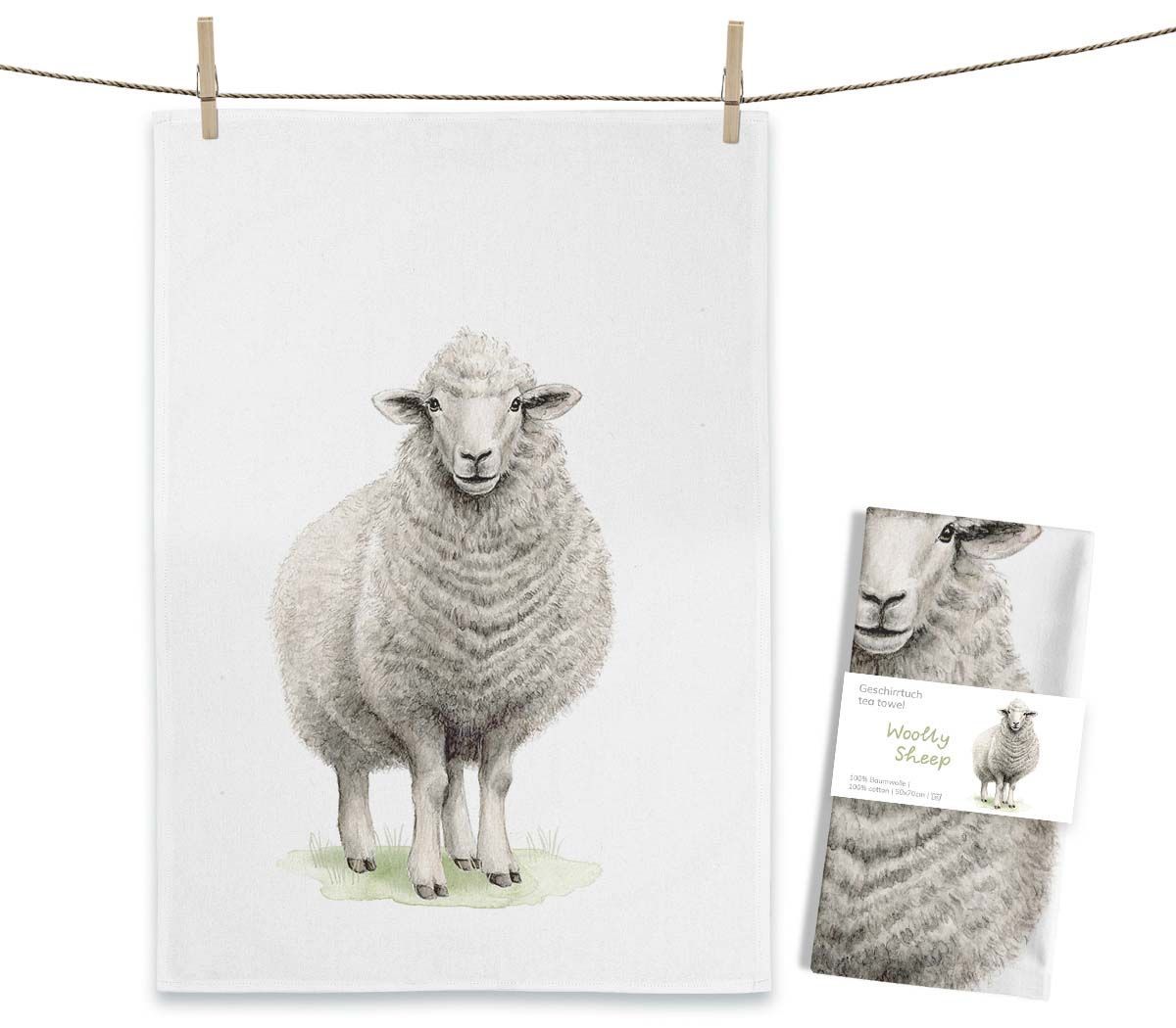Geschirrtuch Geschirrtuch "Woolly Sheep" von Maluu