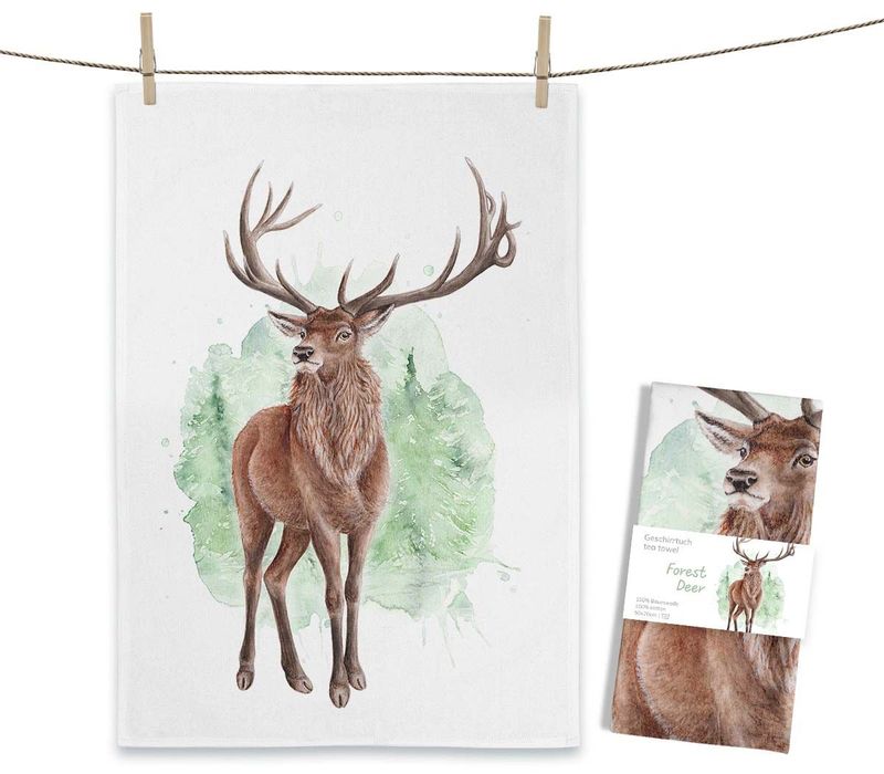Geschirrtuch "Forest Deer" von Maluu