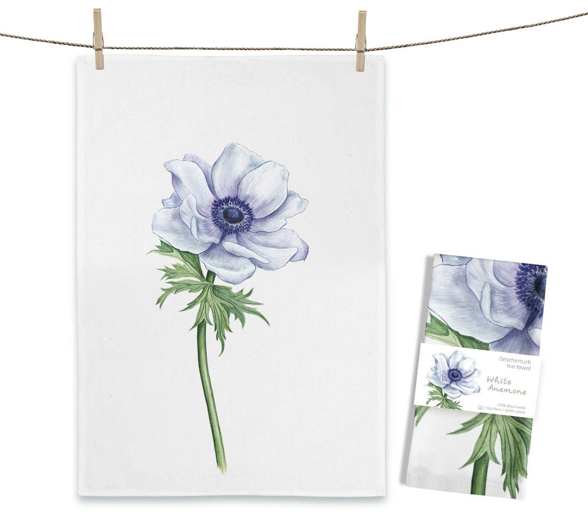 Geschirrtuch "White Anemone" von Maluu