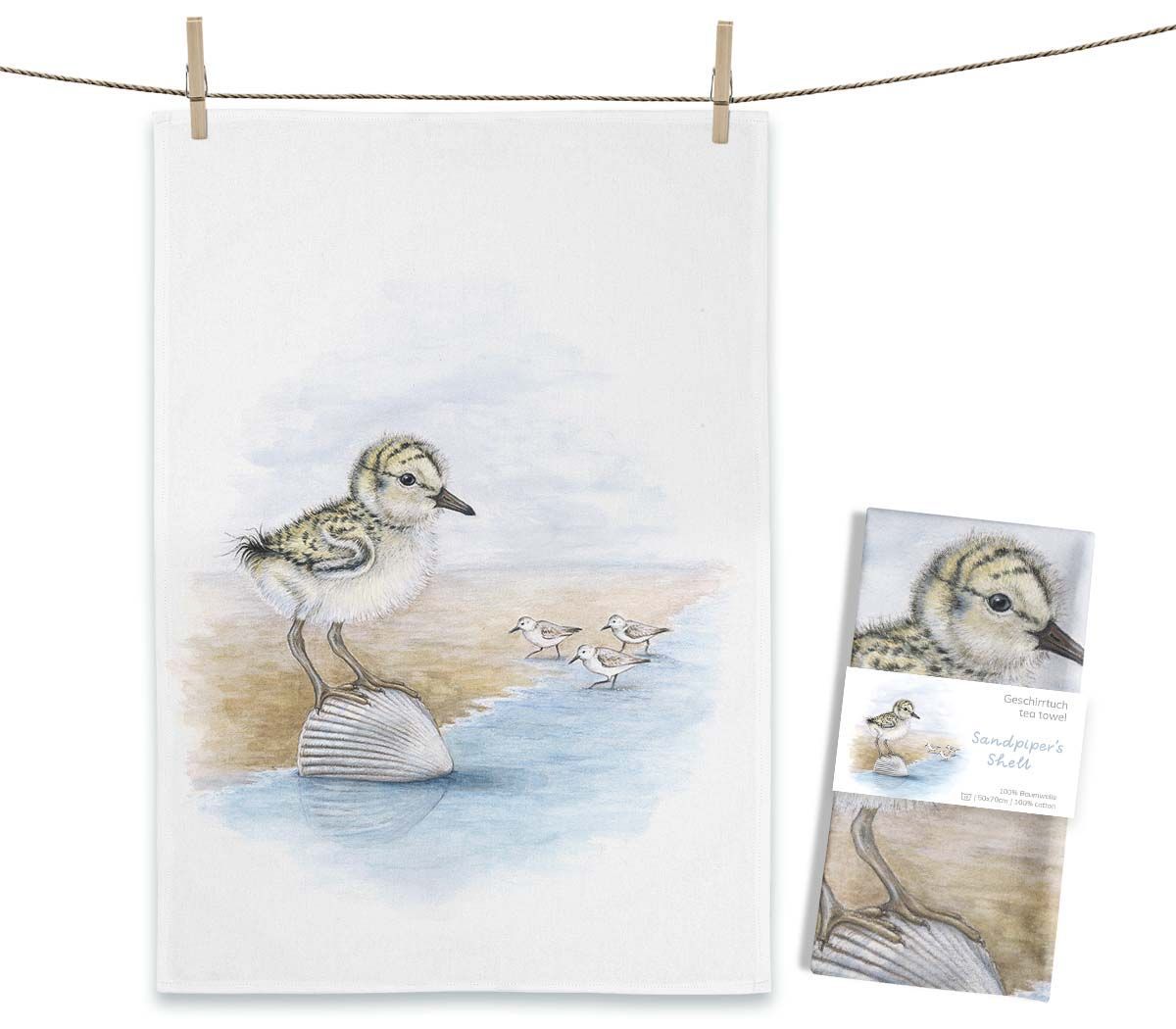 Geschirrtuch "Sandpiper`s Shell" von Maluu