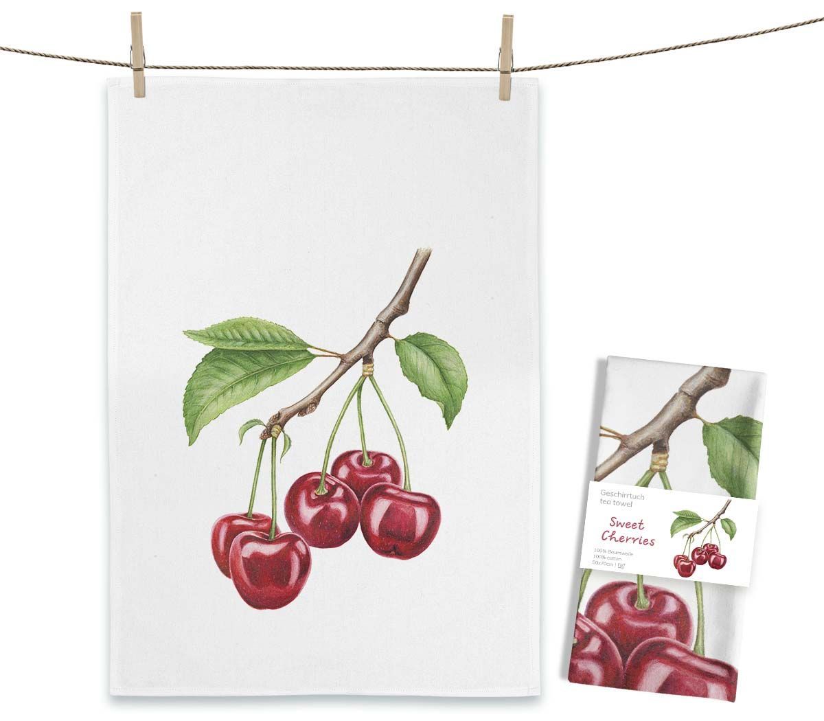 Geschirrtuch "Sweet Cherries" von Maluu