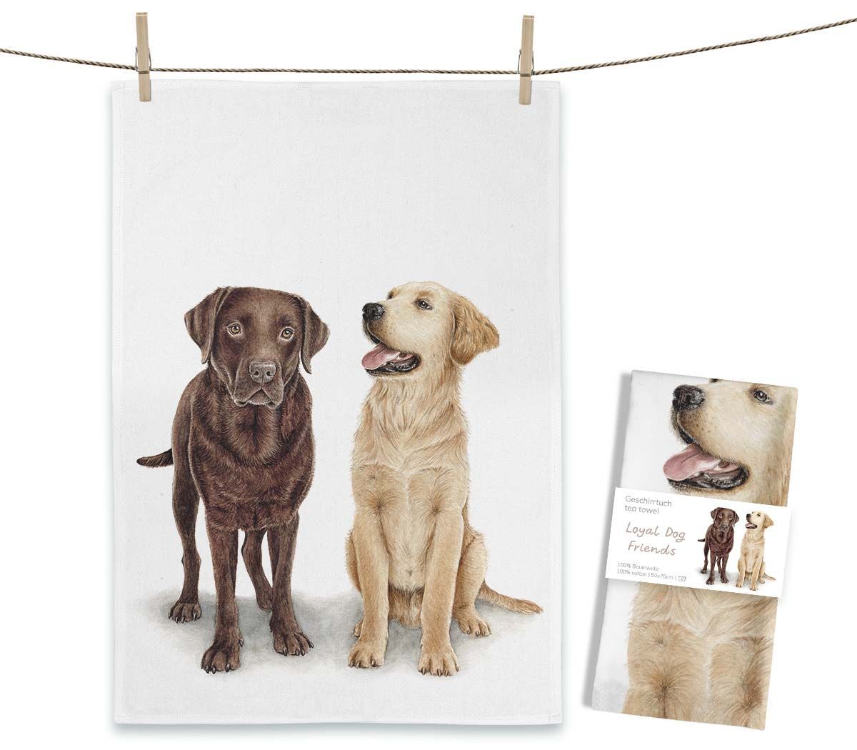 Geschirrtuch "Loyal Dog Friends" von Maluu