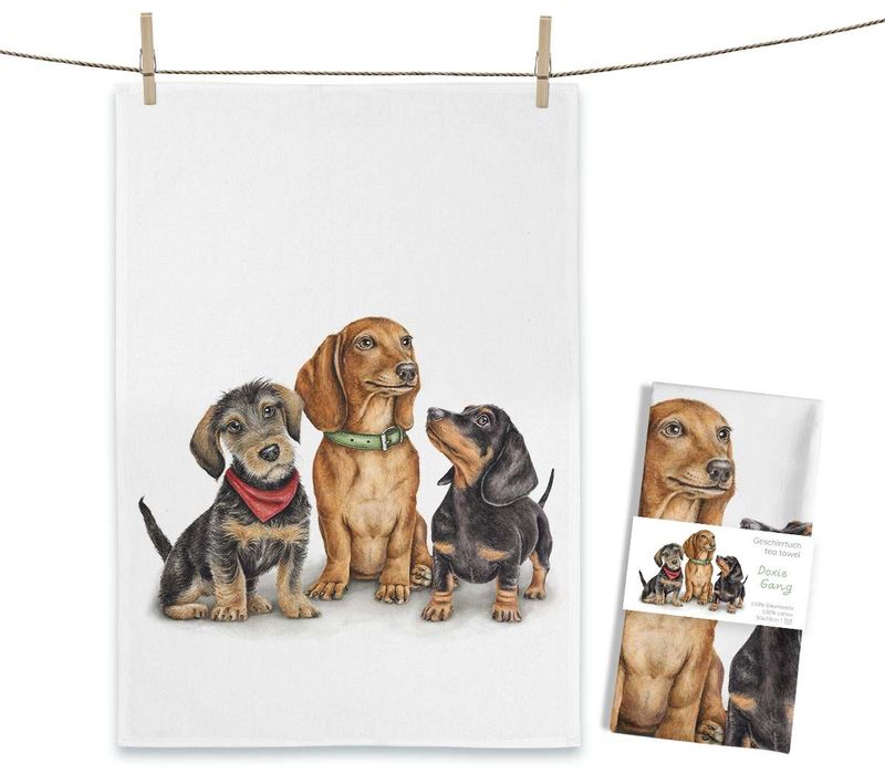 Geschirrtuch Geschirrtuch "Doxie Gang" von Maluu