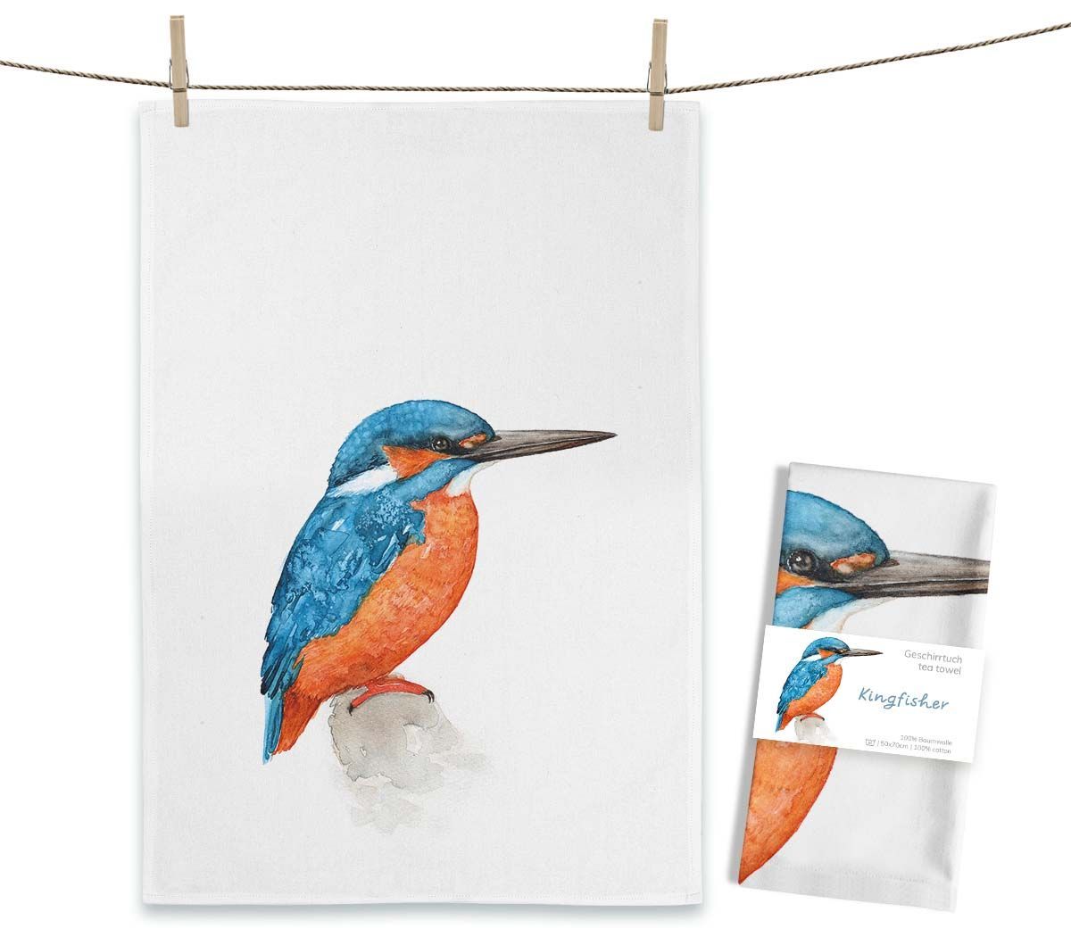 Geschirrtuch Geschirrtuch "Kingfisher" von Maluu