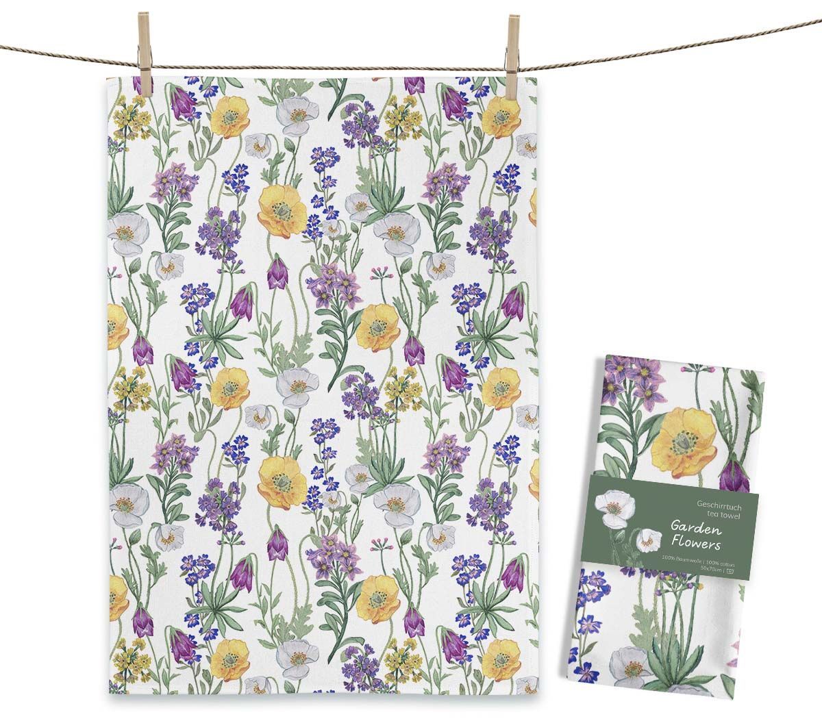 Geschirrtuch "Garden Flowers" von Maluu