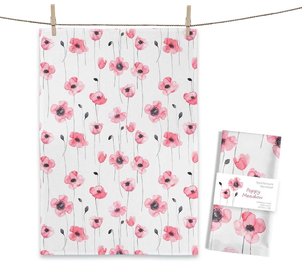 Geschirrtuch "Poppy Meadow" von Maluu