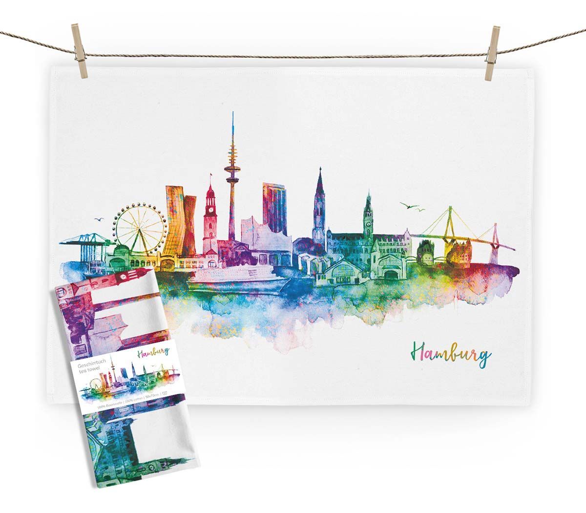 Geschirrtuch "Hamburg" von Maluu