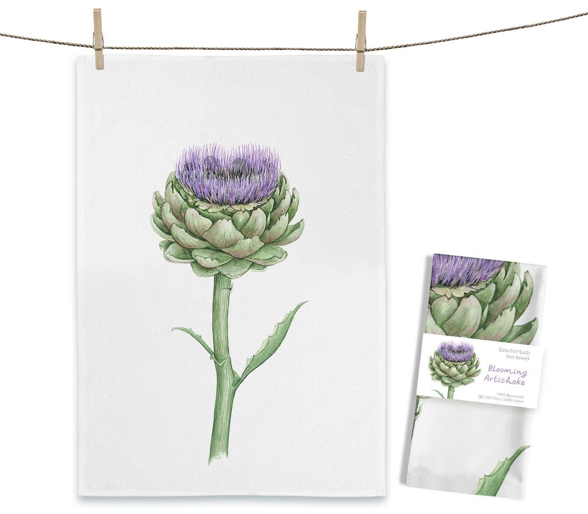 Geschirrtuch "Blooming Artichoke" von Maluu