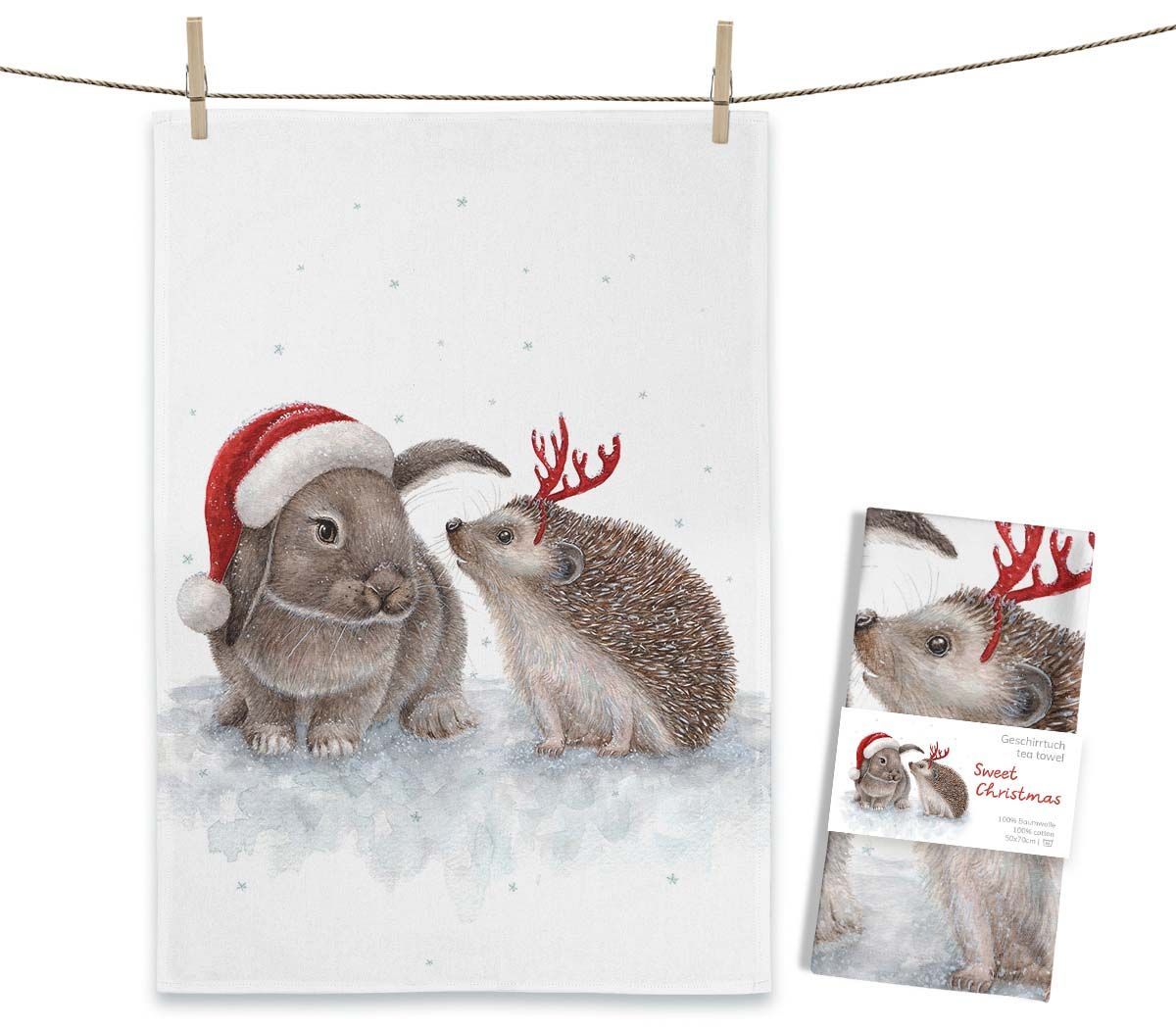 Geschirrtuch Geschirrtuch "Sweet Christmas" von Maluu