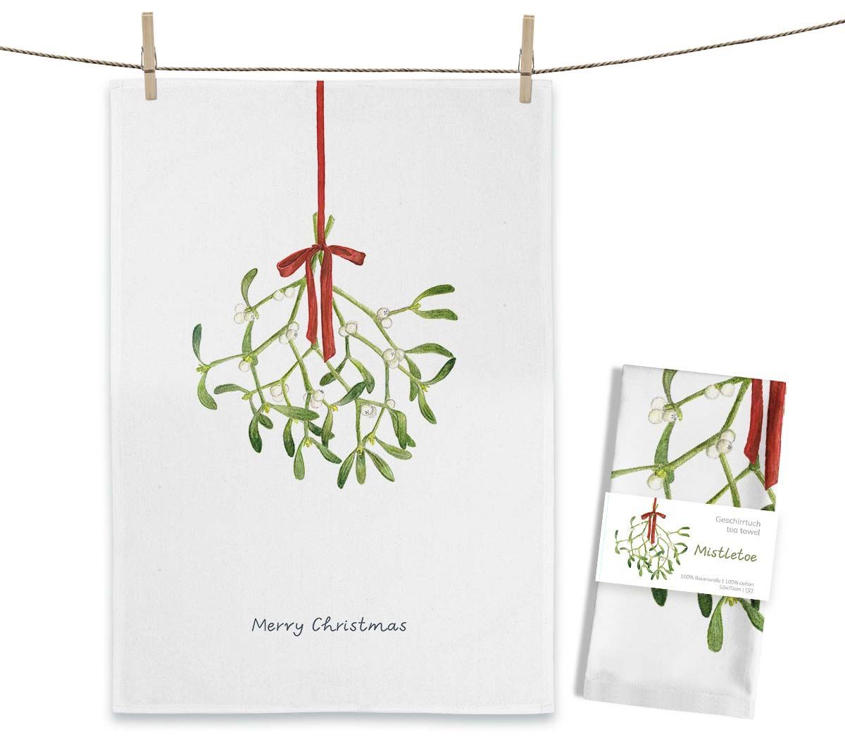 Geschirrtuch "Mistletoe" von Maluu