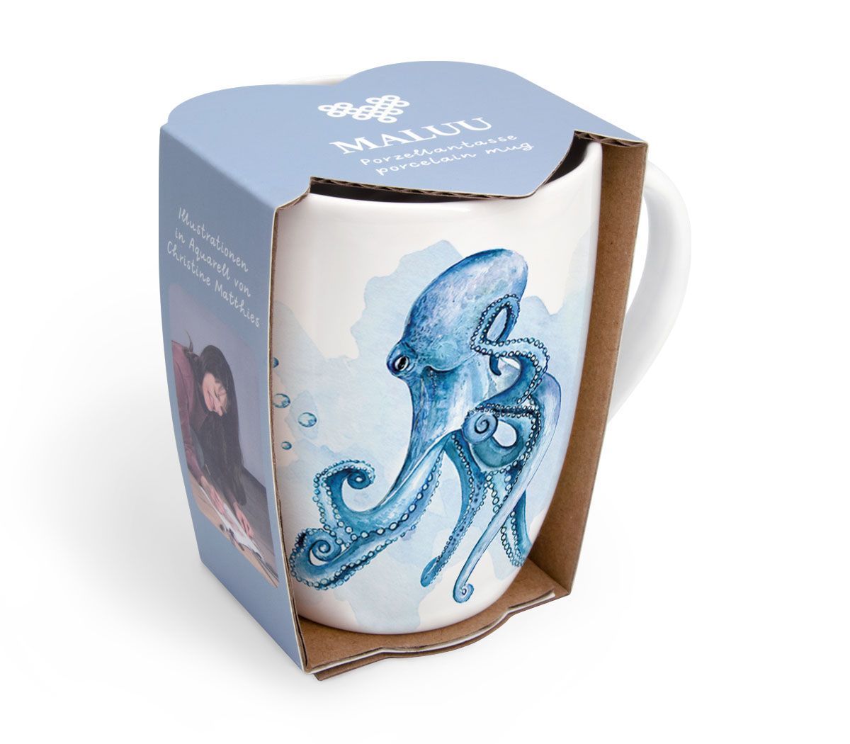 Porzellantasse "Octopus & Jellyfish" von Maluu