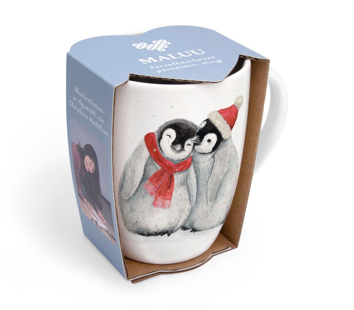 Porzellantasse "Christmas Penguins" von Maluu