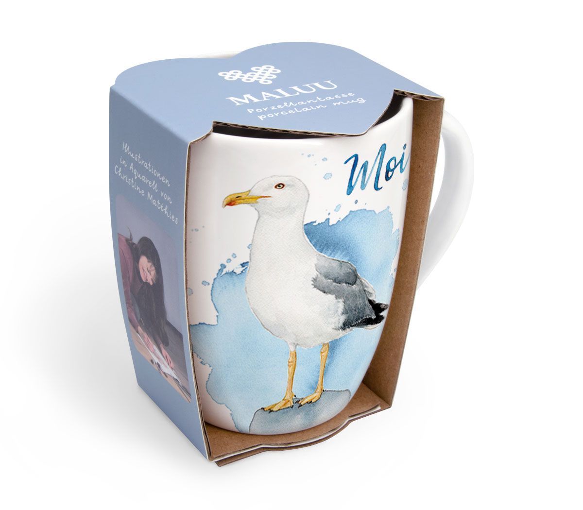 Porzellantasse Porzellantasse "Seagull" von Maluu