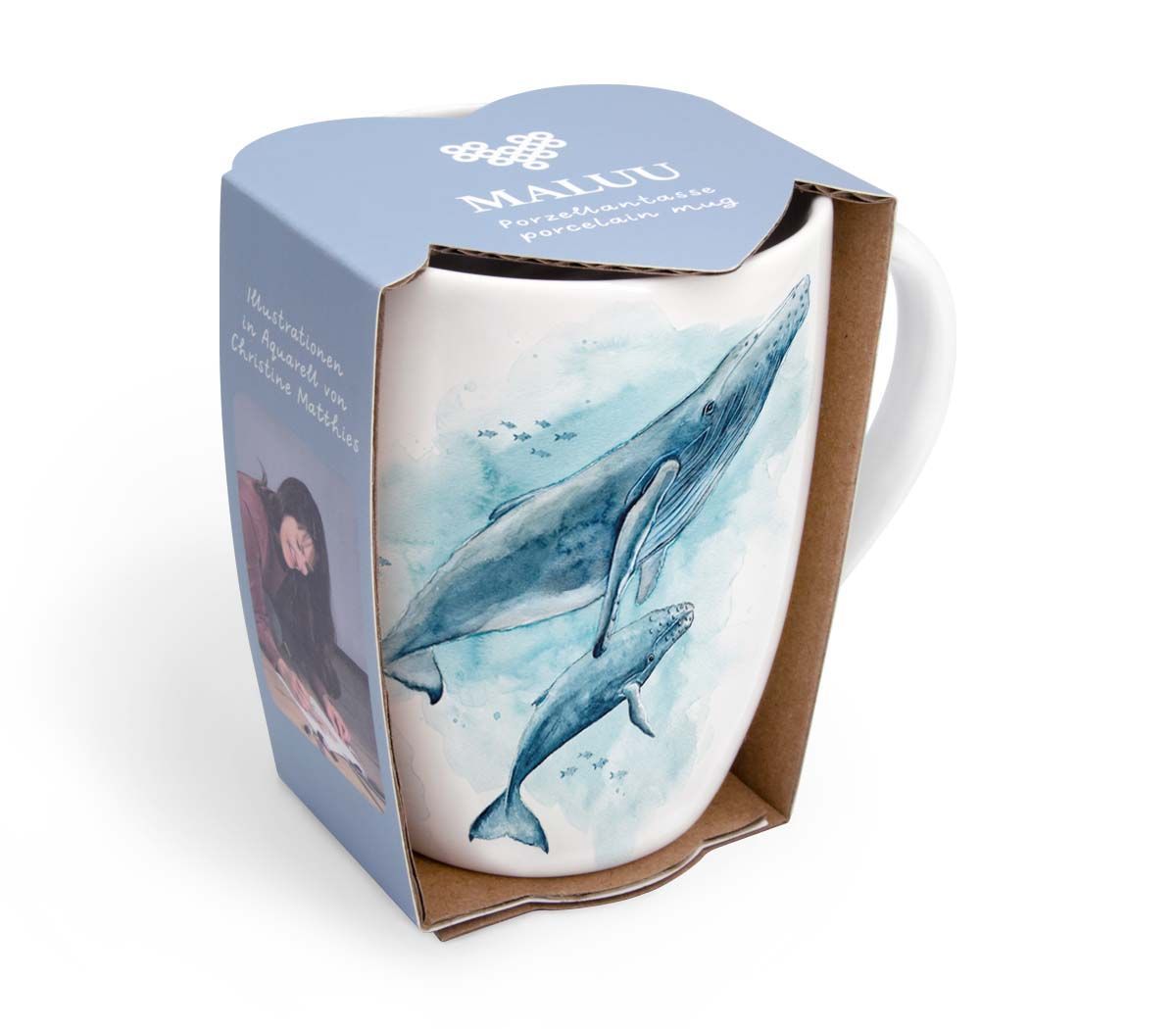 Porzellantasse "Whale Wonders" von Maluu