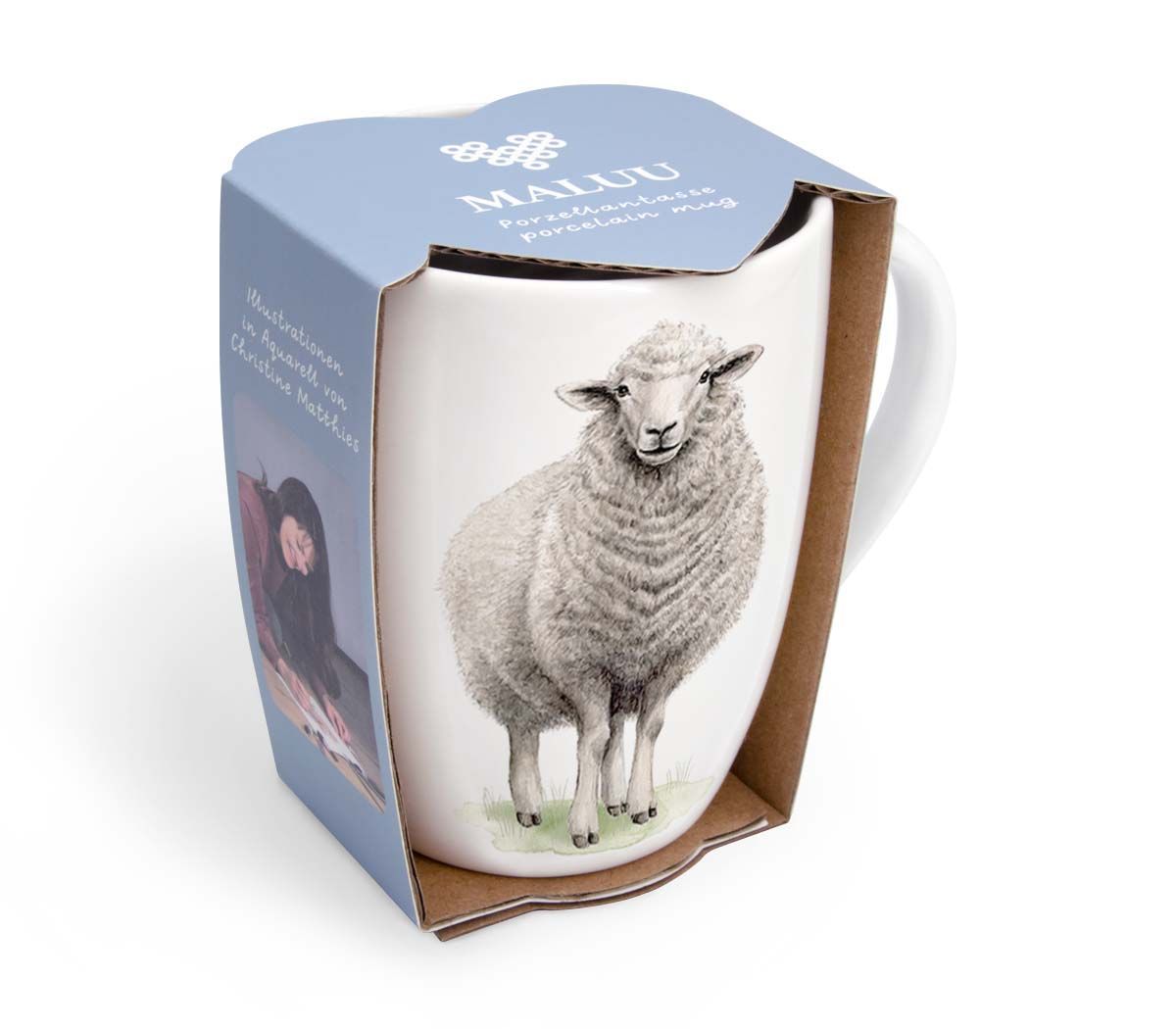 Porzellantasse "Woolly Sheep" von Maluu
