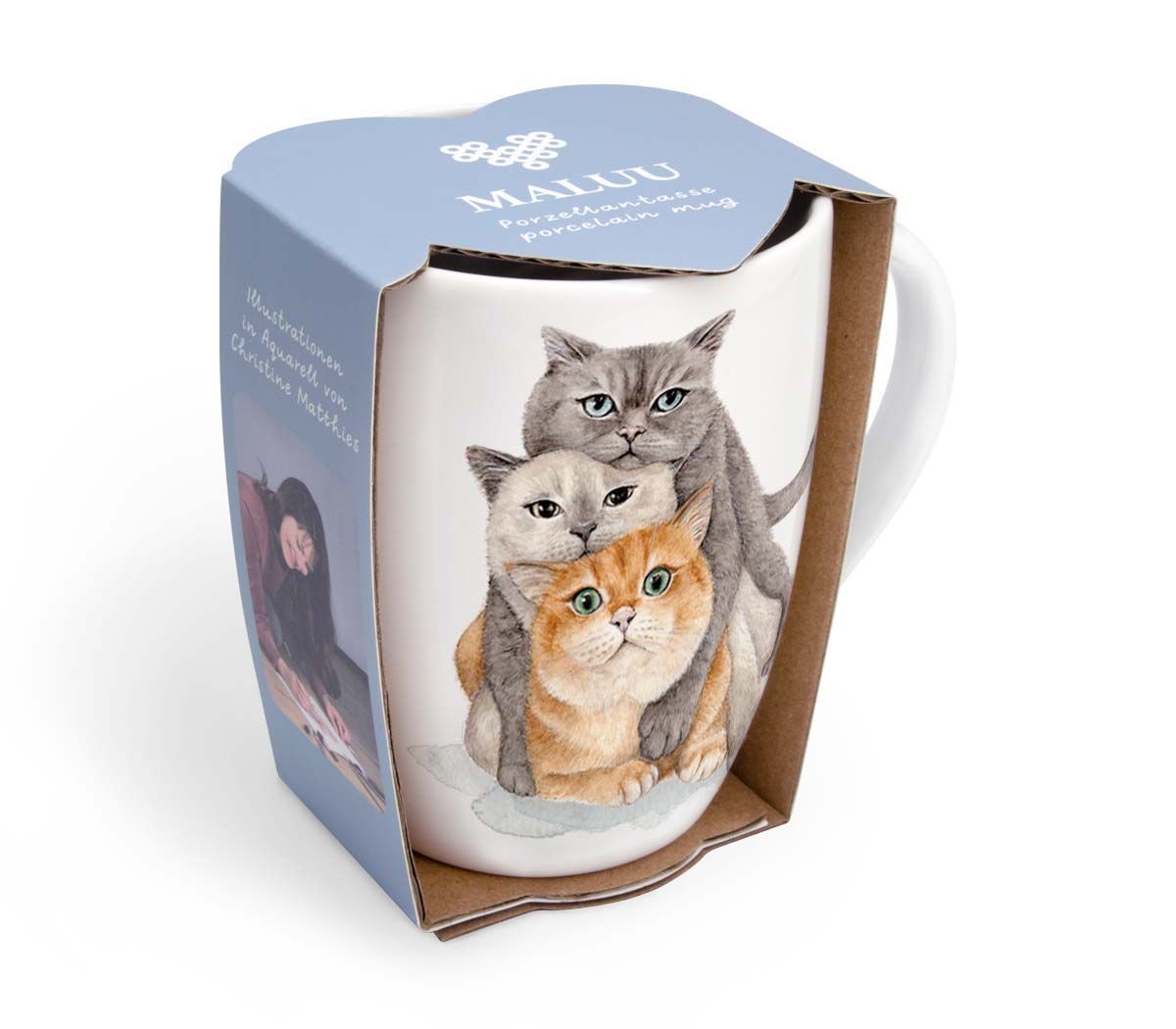 Porzellantasse "Cat Buddies" von Maluu