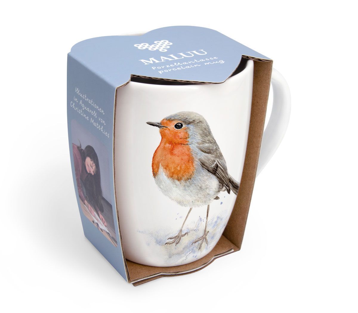 Porzellantasse Porzellantasse "Robin Redbreast" von Maluu
