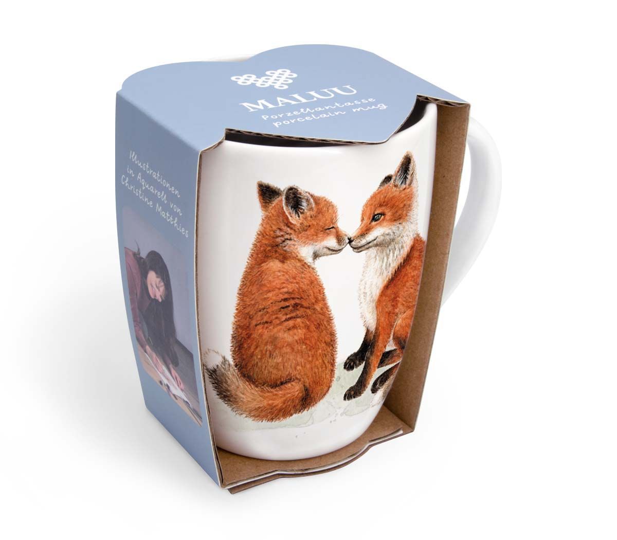 Porzellantasse Porzellantasse "Fox Friends" von Maluu