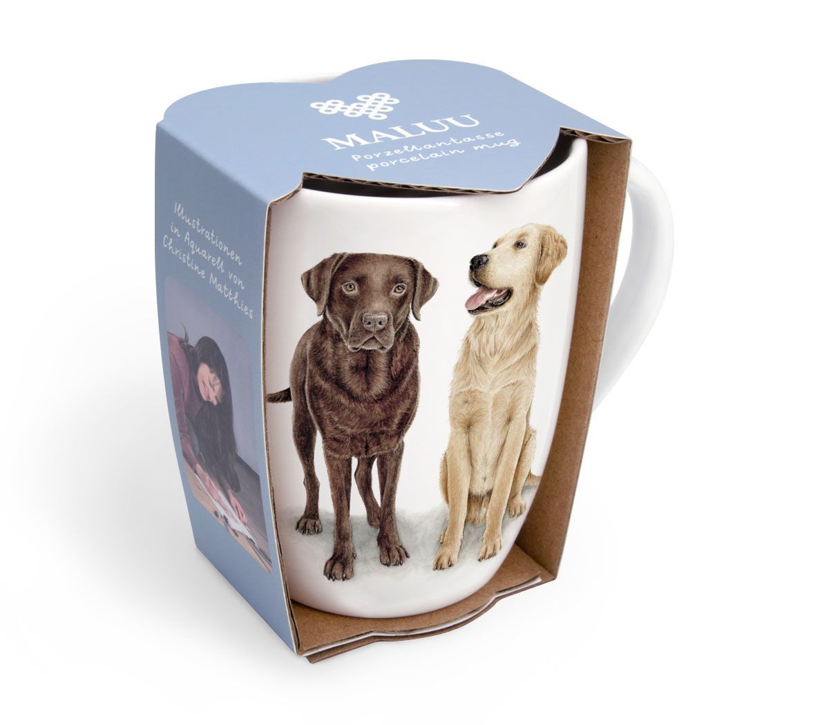 Porzellantasse Porzellantasse "Loyal Dog Friends" von Maluu