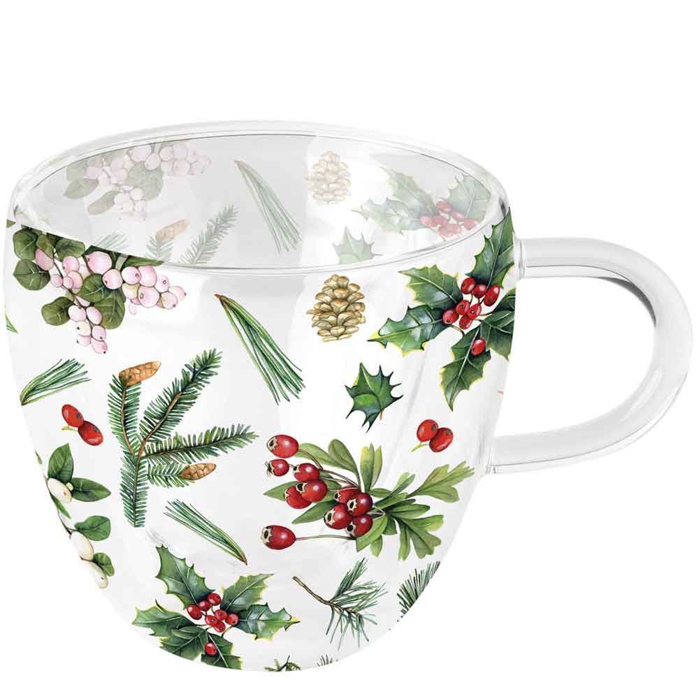 Teeglas "Winter greenery"