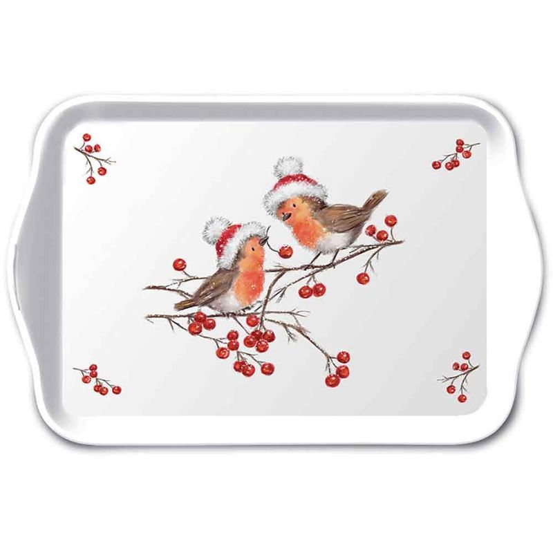 Tablett Tablett "Christmas robins"