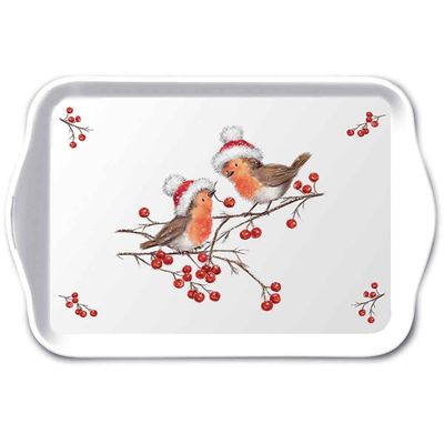 Tablett Tablett "Christmas robins"