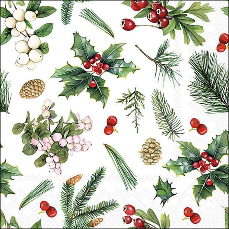 Serviette Serviette "Winter greenery"