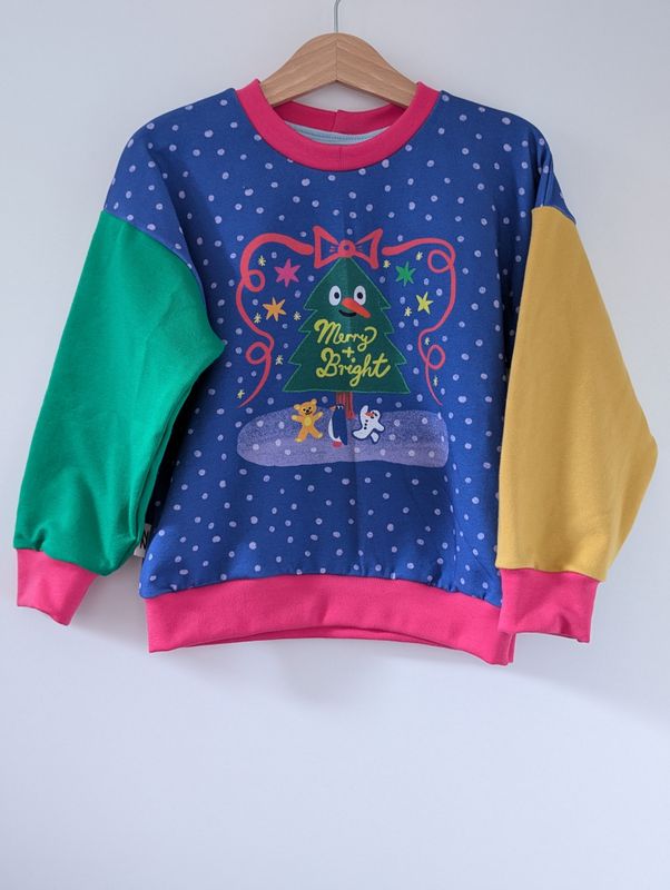 The Bow Tree Pink - Oversize Sweater French Terry Größe 110