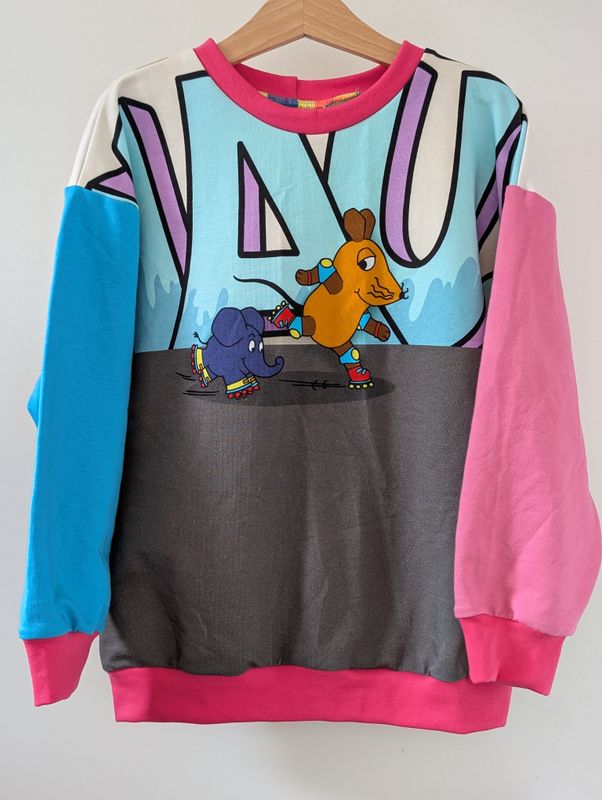 Die Sendung mit der Maus - Oversize Sweater French Terry Größe 128